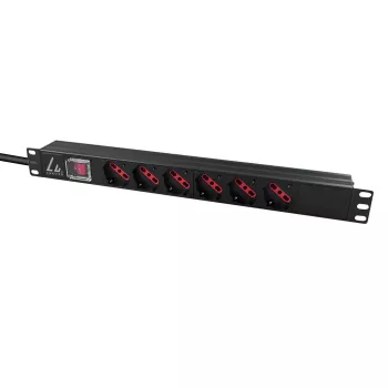 Power Distribution Unit Lanview LVR-2MIT-SW-IT6 1U Black 2m Cable