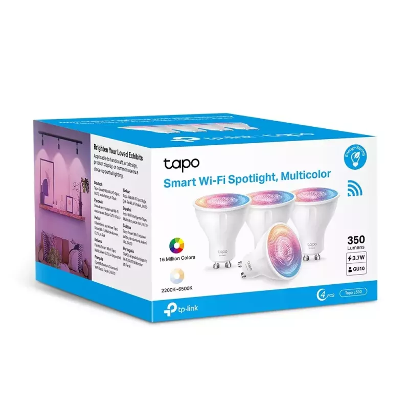 Smart bulb TP-Link Tapo L630 Multicolor Wi-Fi 3.7W 4-pack