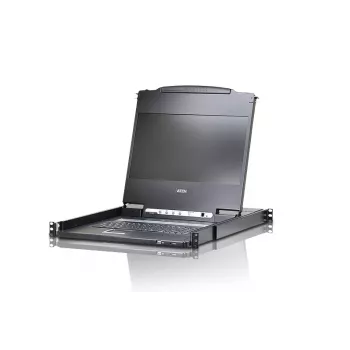 ATEN 17.3 inch Widescreen DVI/HDMI Full HD LCD Console, 43.9 cm (17.3 inch), LCD, USB, USB, DVI-D/HDMI/VGA, US English
