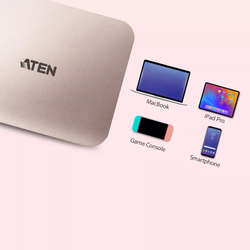 ATEN UH3235 USB-C 4K Ultra Mini Dock with Power Passthrough