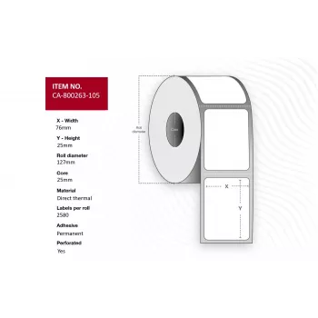 Capture CA-800263-105 printer label