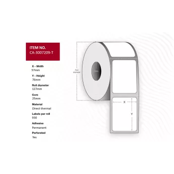 Capture CA-3007209-T printer label