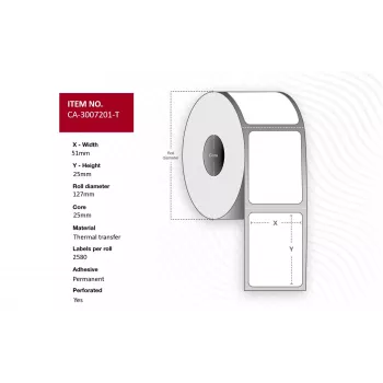 Capture CA-3007201-T printer label
