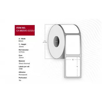 Capture CA-880595-025DU printer label