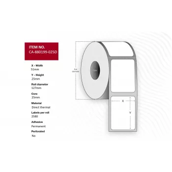 Capture CA-880199-025D printer label
