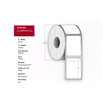 Capture CA-880328-012 printer label