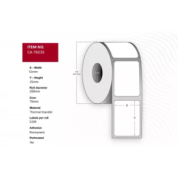 Capture CA-76535 printer label