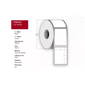 Capture CA-76536 printer label