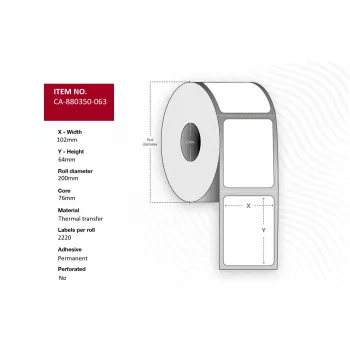 Capture CA-880350-063 printer label