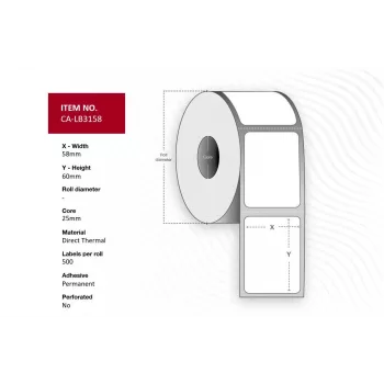 Printer label Capture CA-LB3158 high quality durable adhesive