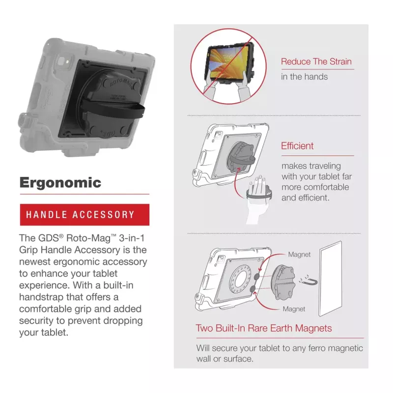 Handle RAM Mounts GDS Roto-Mag Black Composite 8 inch