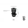Vivolink VLDG22 desk cable grommet, 22 mm, black/aluminium