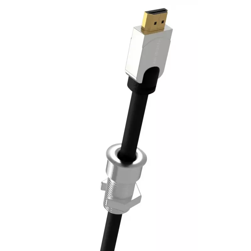Vivolink VLDG22 desk cable grommet, 22 mm, black/aluminium