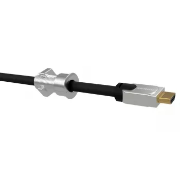 Vivolink VLDG22 desk cable grommet, 22 mm, black/aluminium