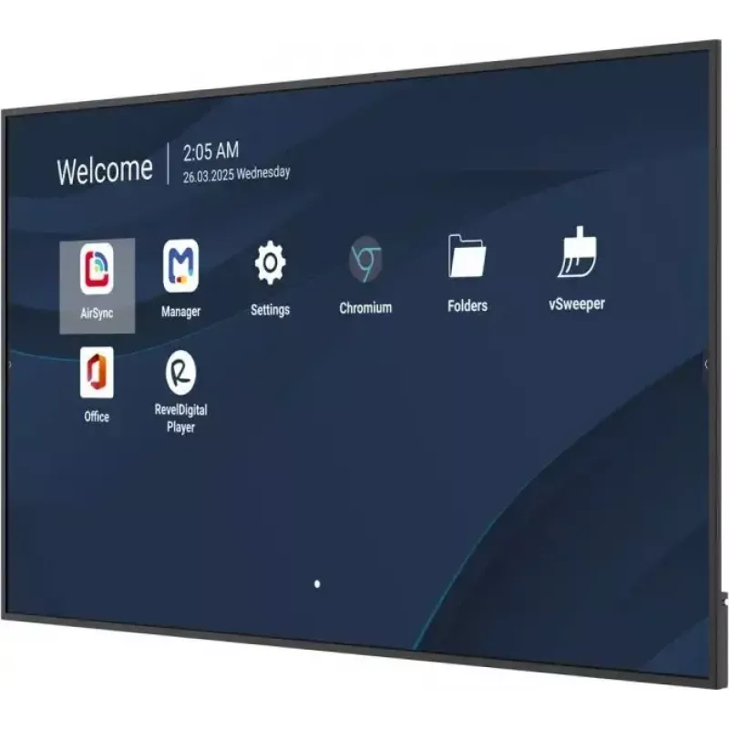 Commercial 86 inch 4K LCD Display VIEWSONIC CDE8614-2C, 3840x2160, 500 cd/m², Android 14, Wi‑Fi, 24/7