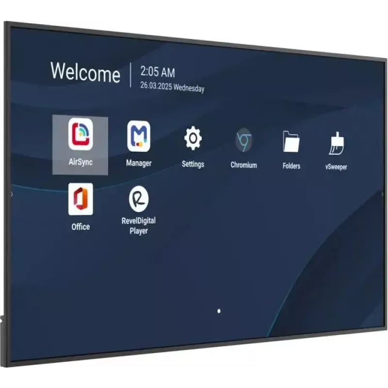 Commercial 86 inch 4K LCD Display VIEWSONIC CDE8614-2C, 3840x2160, 500 cd/m², Android 14, Wi‑Fi, 24/7