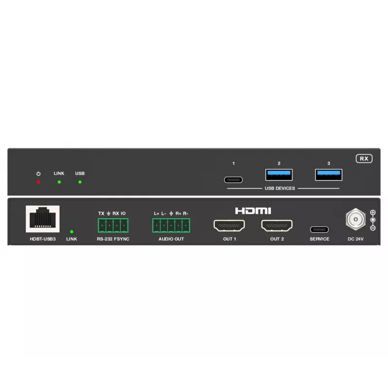 KVM extender Vivolink VLUSBCEXT2X2 USB 2.0 1920x1200 150m