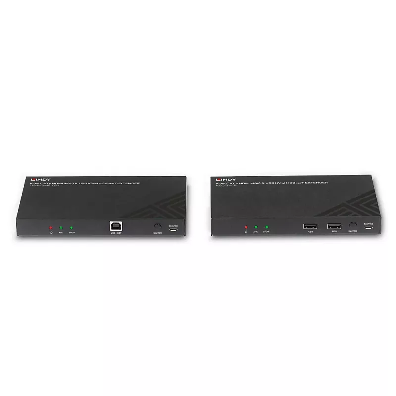 Lindy 100m Cat.6 HDMI 4K60, Audio, IR and RS-232 HDBaseT KVM Extender