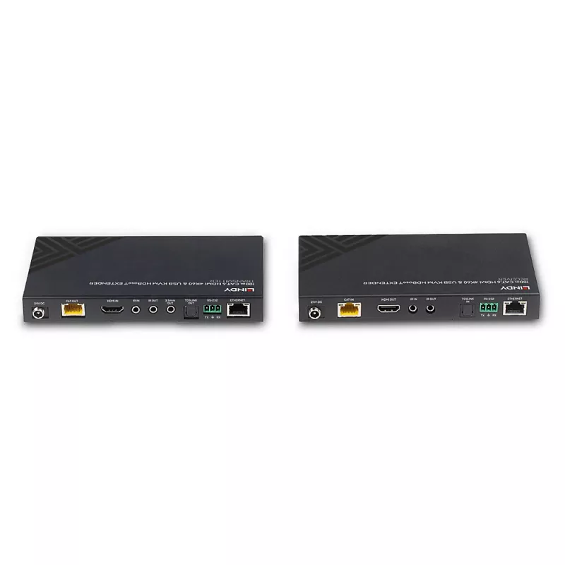 Lindy 100m Cat.6 HDMI 4K60, Audio, IR and RS-232 HDBaseT KVM Extender