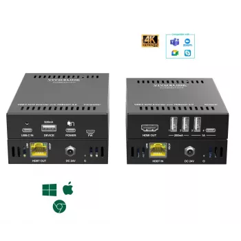 KVM extender Transmitter & receiver Vivolink VLUSBCEXT151 HDMI USB Wired 70m