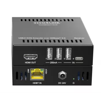 KVM extender Transmitter & receiver Vivolink VLUSBCEXT151 HDMI USB Wired 70m