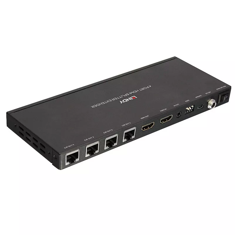Transmitter & Receiver Lindy 70m Cat.6 4 Port HDMI 4K30 and IR Splitter Extender with Loop Out