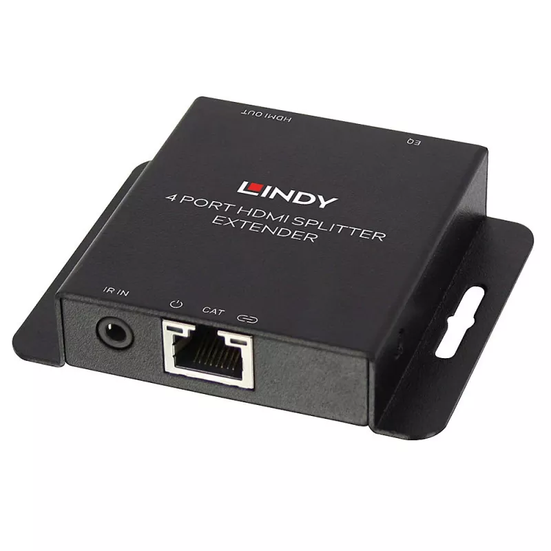 Transmitter & Receiver Lindy 70m Cat.6 4 Port HDMI 4K30 and IR Splitter Extender with Loop Out