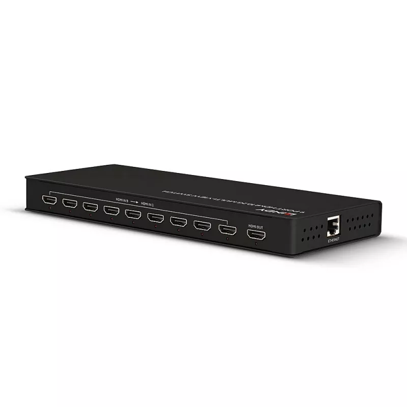 Lindy 9 Port HDMI 10.2G Multi-view Switch Black 30Hz