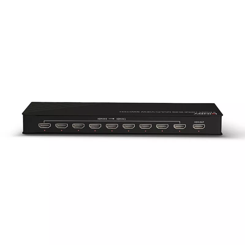 Lindy 9 Port HDMI 10.2G Multi-view Switch Black 30Hz