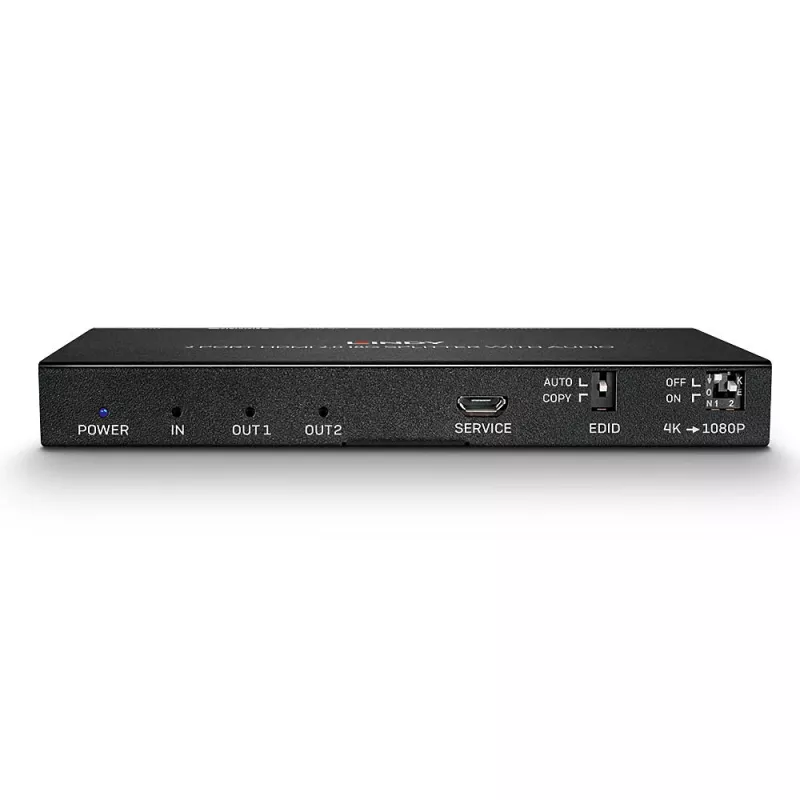 HDMI Splitter Lindy 2 Port HDMI 18G Splitter with Audio and Downscaling