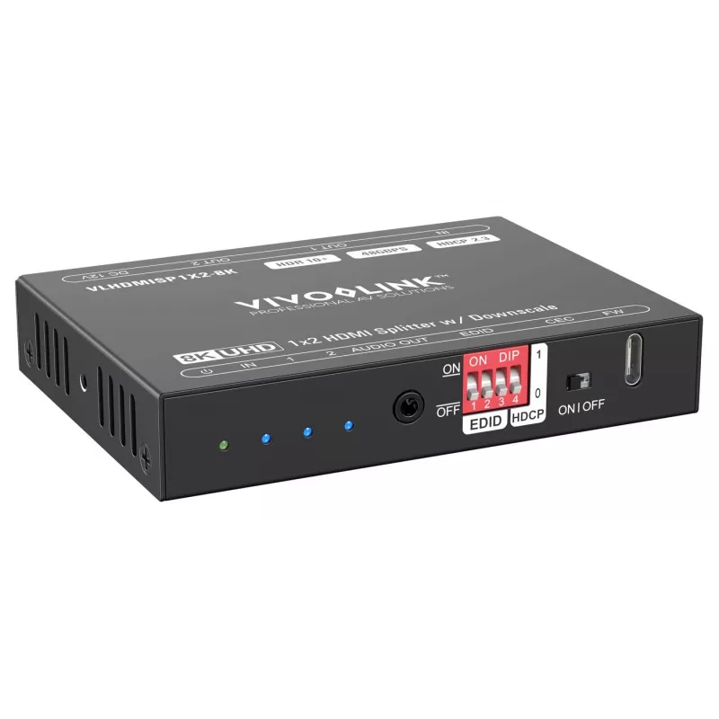 HDMI splitter VivoLink VLHDMISP1X2-8K 1x2, supports up to 8K@60Hz