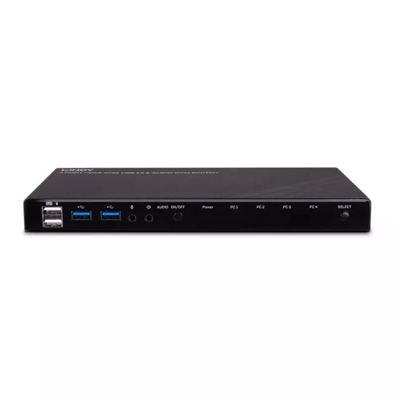 Lindy 4 Port HDMI 4K60, USB 3.0 and Audio KVM Switch