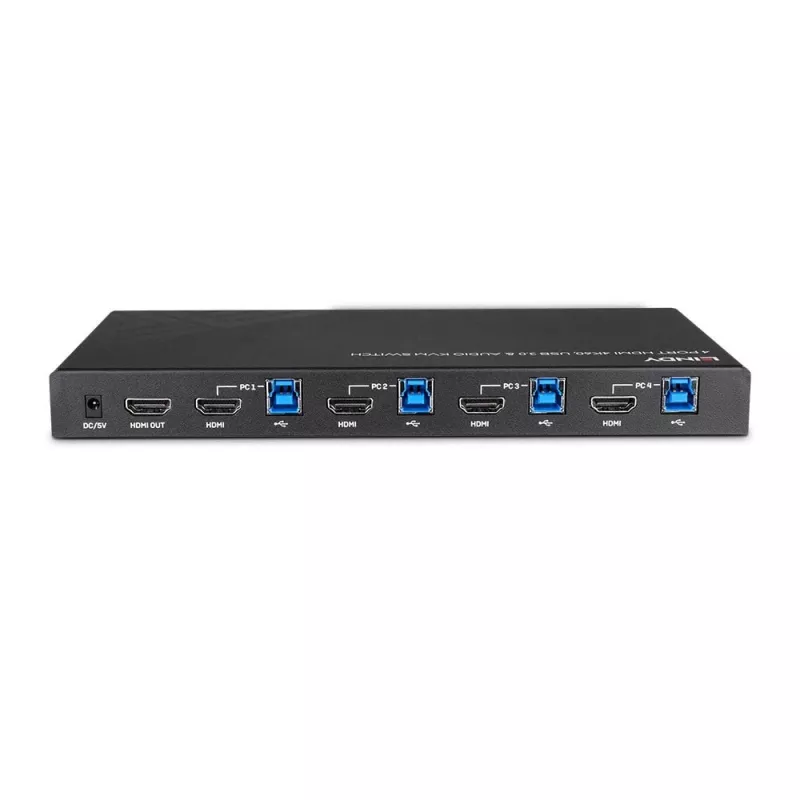 Lindy 4 Port HDMI 4K60, USB 3.0 and Audio KVM Switch