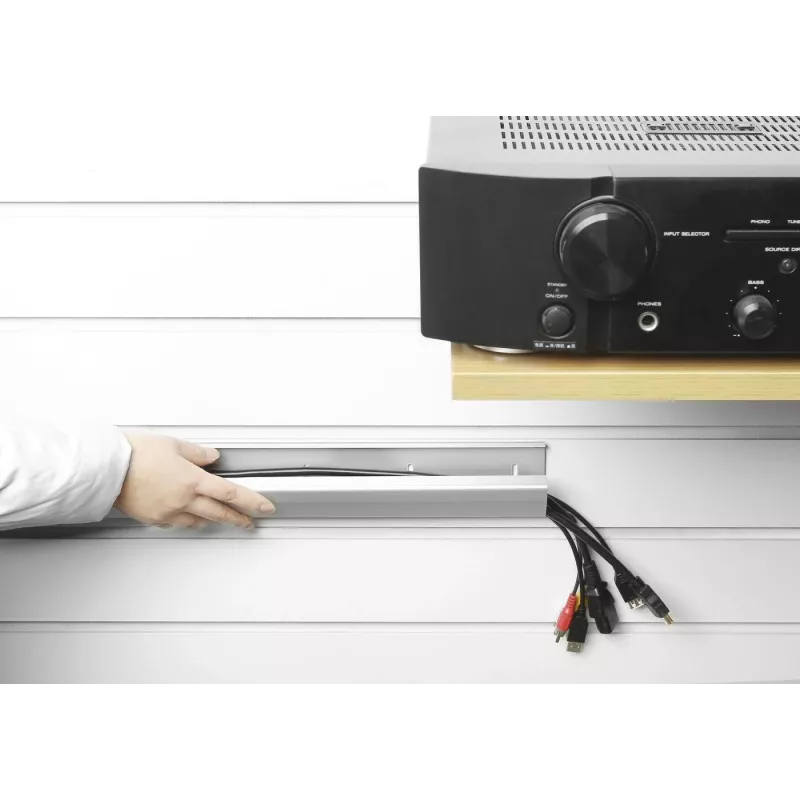 Straight cable tray VivoLink VLWL110B Black 660mm width 60mm depth 20mm height