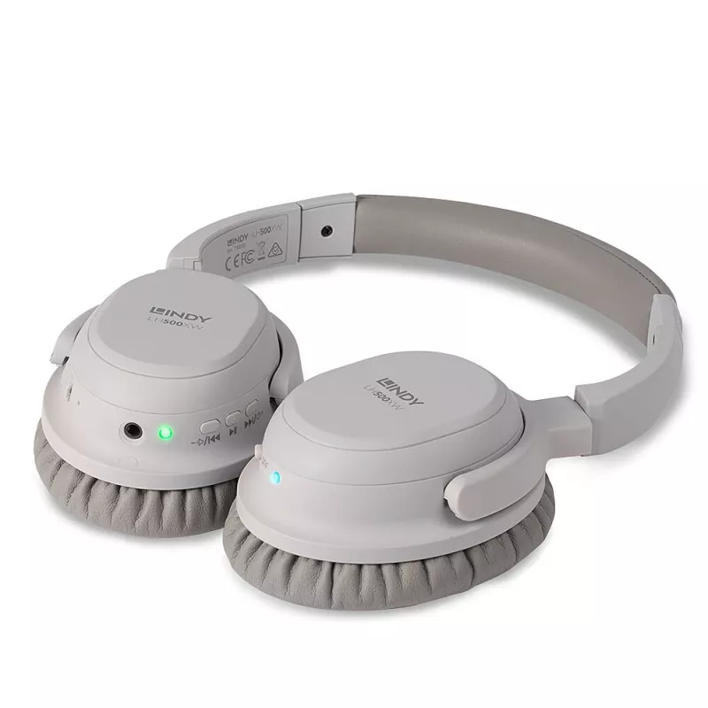 Lindy LH500XW Headset Wired & Wireless Head-band Calls/Music Micro-USB Bluetooth Grey