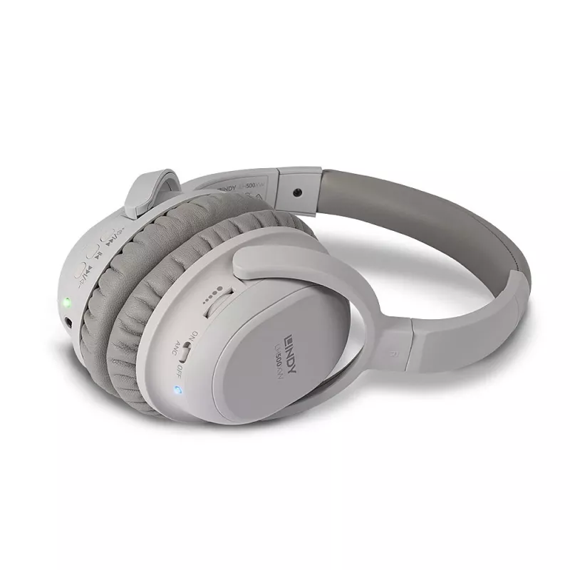 Lindy LH500XW Headset Wired & Wireless Head-band Calls/Music Micro-USB Bluetooth Grey
