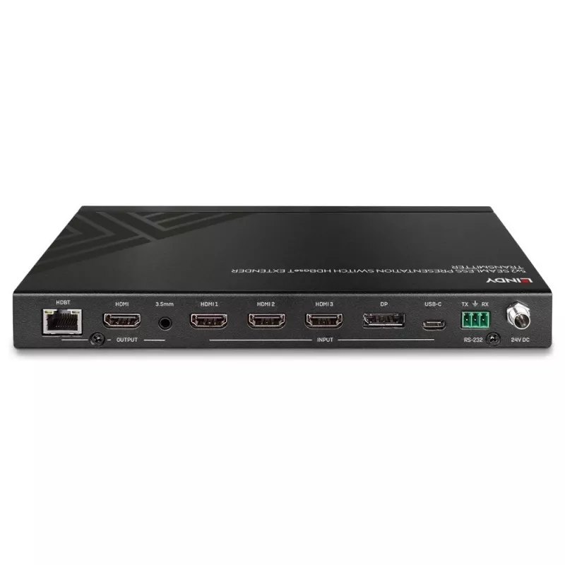 AV transmitter Lindy 5 Port Seamless Presentation Switch HDBaseT Extender 3840 x 2160 pixels