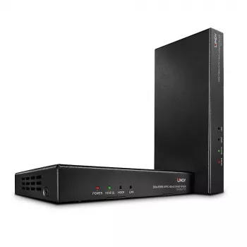 AV transmitter & receiver Lindy 300m Fibre Optic HDMI 18G & IR Extender