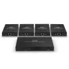 Lindy 70m Cat.6 4 Port HDMI 4K60 Splitter Extender, 3840 x 2160 pixels, AV transmitter & receiver, 70 m, Wired, Black, HDCP