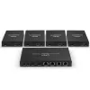 Lindy 70m Cat.6 4 Port HDMI 4K60 Splitter Extender, 3840 x 2160 pixels, AV transmitter & receiver, 70 m, Wired, Black, HDCP