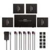 Lindy 70m Cat.6 4 Port HDMI 4K60 Splitter Extender, 3840 x 2160 pixels, AV transmitter & receiver, 70 m, Wired, Black, HDCP