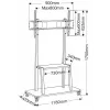 Vivolink VLFS4290 monitor mount / stand 2.54 m (100 inch) Floor Black