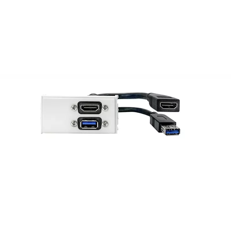 Vivolink WI221261 HDMI + USB A Socket Outlet White 2 Modules