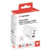 Verbatim Essentials GaN Charger 65W EU plug White, Indoor, AC, 20 V, White