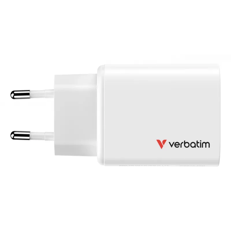 Verbatim Essentials GaN Charger 65W EU plug White, Indoor, AC, 20 V, White