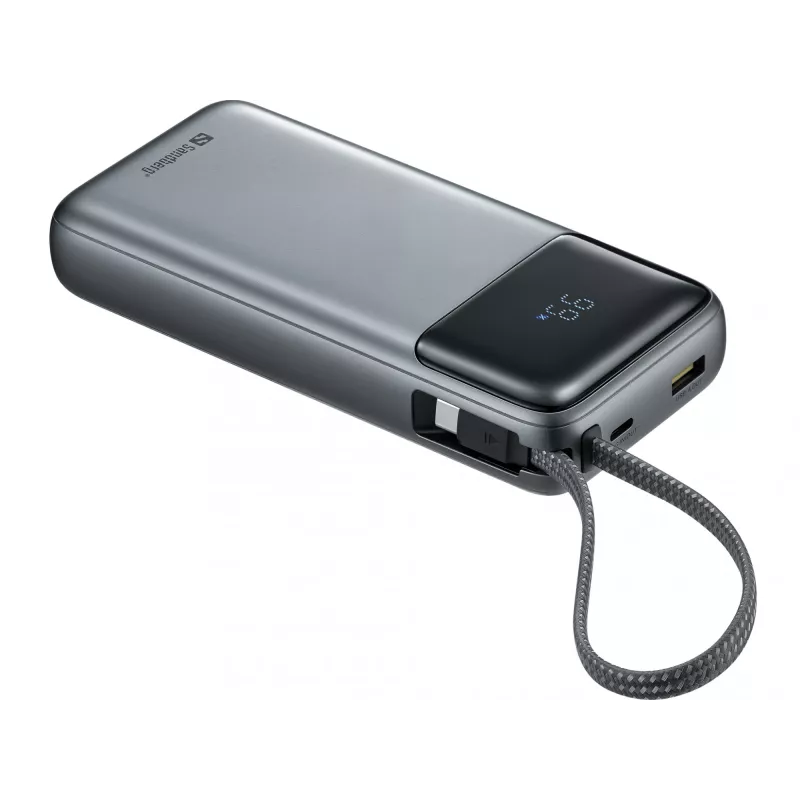 Powerbank SANDBERG All-in1 Powerbank 20000 PD 67W — 20000 mAh LiPo, 1×USB-A, 1×USB-C, 15W output, black/grey