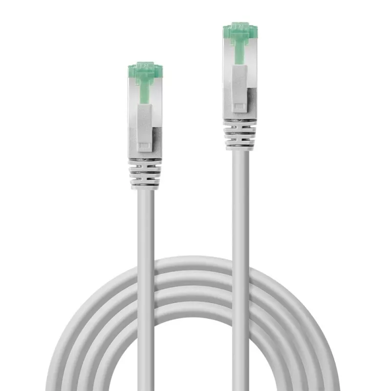 Lindy 0.3m Cat.6A S/FTP GRS TPE Cable, Grey, 0.3 m, Cat6a, S/FTP (S-STP), RJ-45, RJ-45, Grey