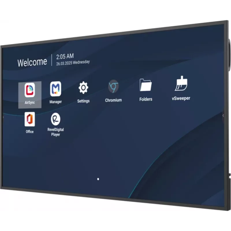 Professional 65 inch 4K Commercial Display VIEWSONIC CDE6531-1C, 3840×2160, 500 cd/m², Android 14, 24/7, VESA