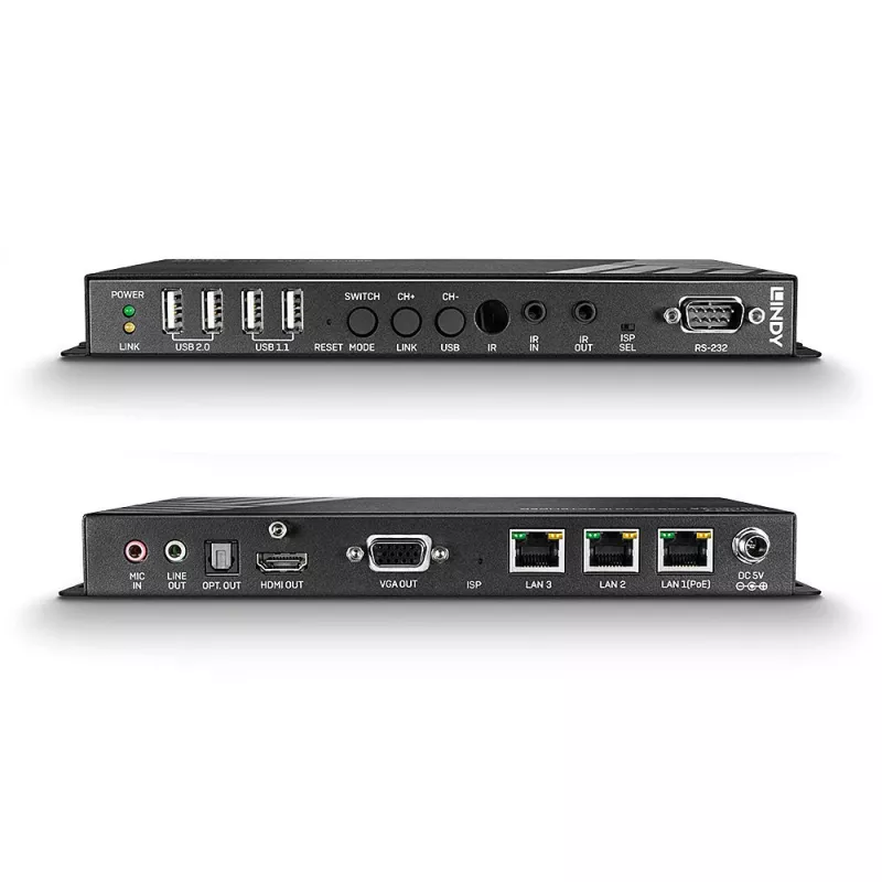 AV receiver Lindy 4K HDMI & USB over IP Extender Receiver