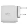 Fast GaN Charger Native Union Fast Gan Charger Pd 67W White Intl 2C1A USB‑C 2 ports 67W AC 100–240V protection against overcurrent overvoltage overheating